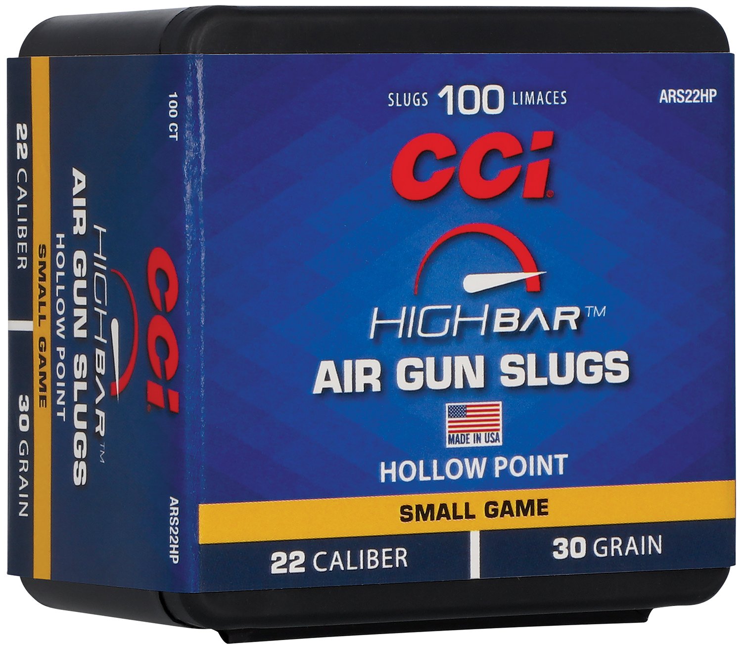 CCI ARS22HP High Bar Air Gun Slug 22Cal 30gr Hollow Point 100 Per Box/5 Case CCI ARS22HP High Bar Air Gun Slug 22Cal 30gr Hollow Point 100 Per Box/5 Case