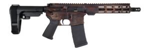 Shark Coast Tactical SCC07275RUST-P Rust 5.56 NATO 30+1 10.50″ Black Nitride Threaded Barrel, Aluminum Receiver w/Picatinny Rail, M-LOK Handguard, Polymer SB Tactical SBA3 Brace, Magpul MOE Grip, Righ