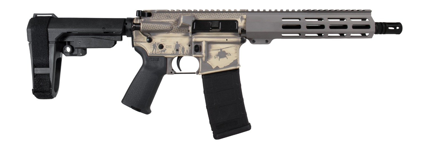Shark Coast Tactical SCC07428MILFDE-P Military 5.56 NATO 30+1 10.50″ Black Nitride Threaded Barrel, 2-Tone FDE Cerakote Aluminum Receiver w/Picatinny Rail, M-LOK Handguard, Polymer SB Tactical SBA3 Br Shark Coast Tactical SCC07428MILFDE-P Military 5.56 NATO 30+1 10.50″ Black Nitride Threaded Barrel, 2-Tone FDE Cerakote Aluminum Receiver w/Picatinny Rail, M-LOK Handguard, Polymer SB Tactical SBA3 Br