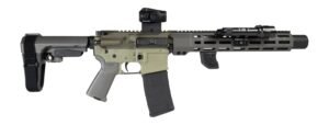 Shark Coast Tactical SCCSNKYSD300002 Sneeky Pete Deluxe 300 Blackout 30+1 7.50″ Threaded Barrel, Aluminum Receiver w/Picatinny Rail, M-LOK Handguard, SB Tactical SBA3 Brace, Vortex Crossfire Red Dot,