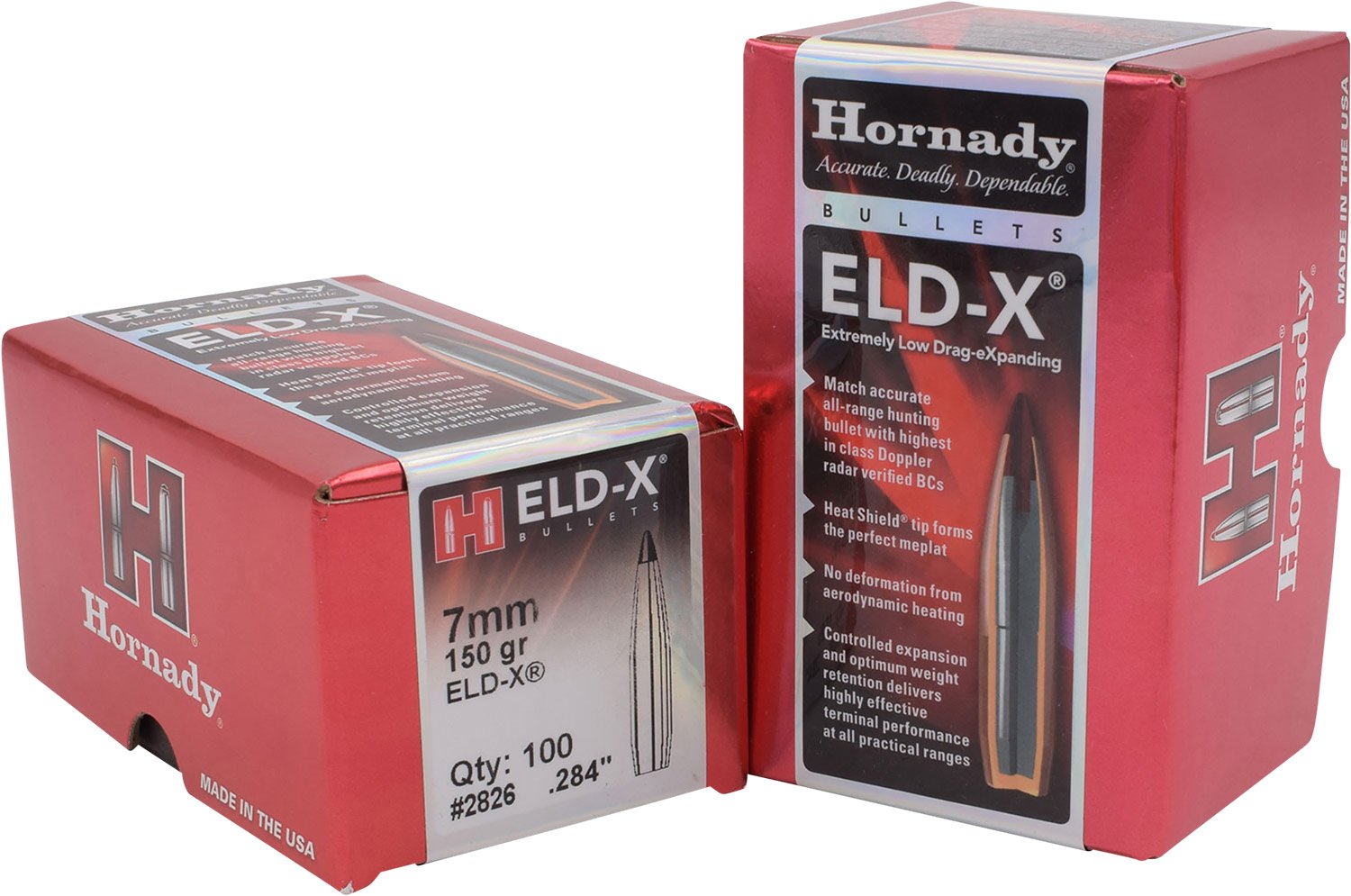 Hornady 2826 ELD-X 7mm .284 150 gr Extremely Low Drag eXpanding 100 Per Box/ 15 Case Hornady 2826 ELD-X 7mm .284 150 gr Extremely Low Drag eXpanding 100 Per Box/ 15 Case