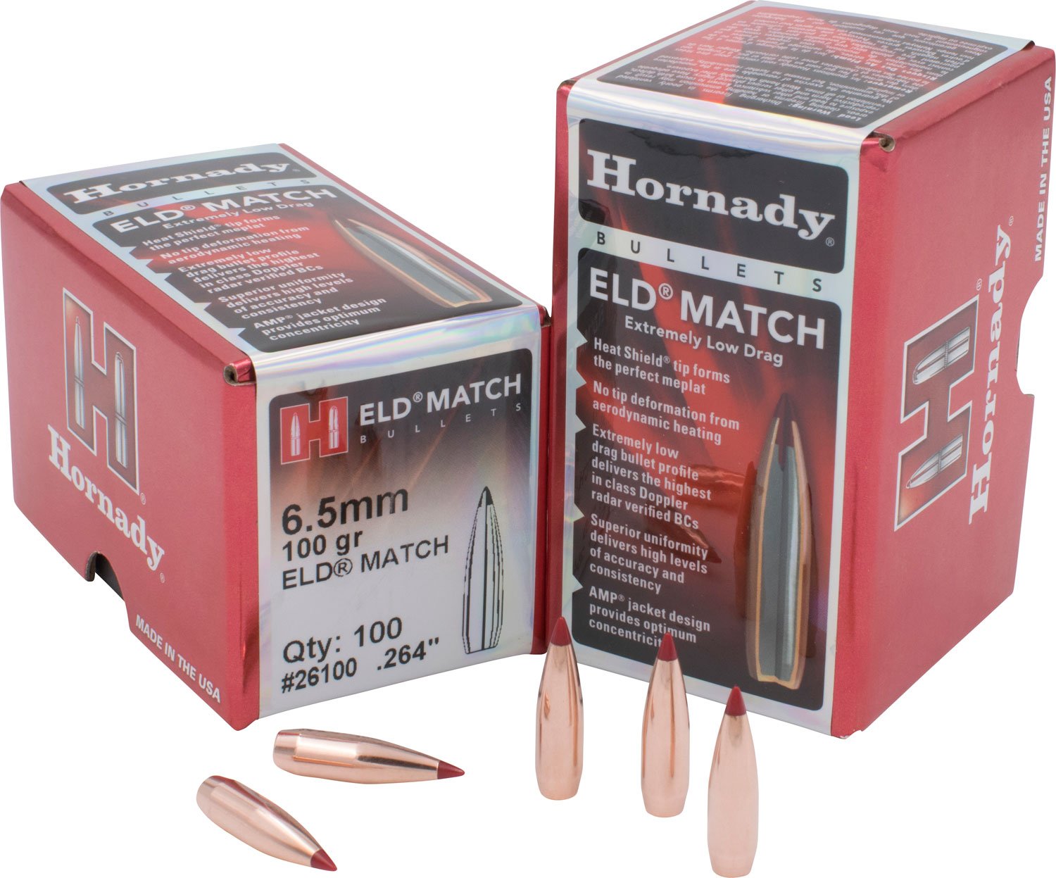Hornady 26100 ELD Match 6.5mm .264 100 gr Extremely Low Drag Match 100 Per Box/ 25 Case Hornady 26100 ELD Match 6.5mm .264 100 gr Extremely Low Drag Match 100 Per Box/ 25 Case