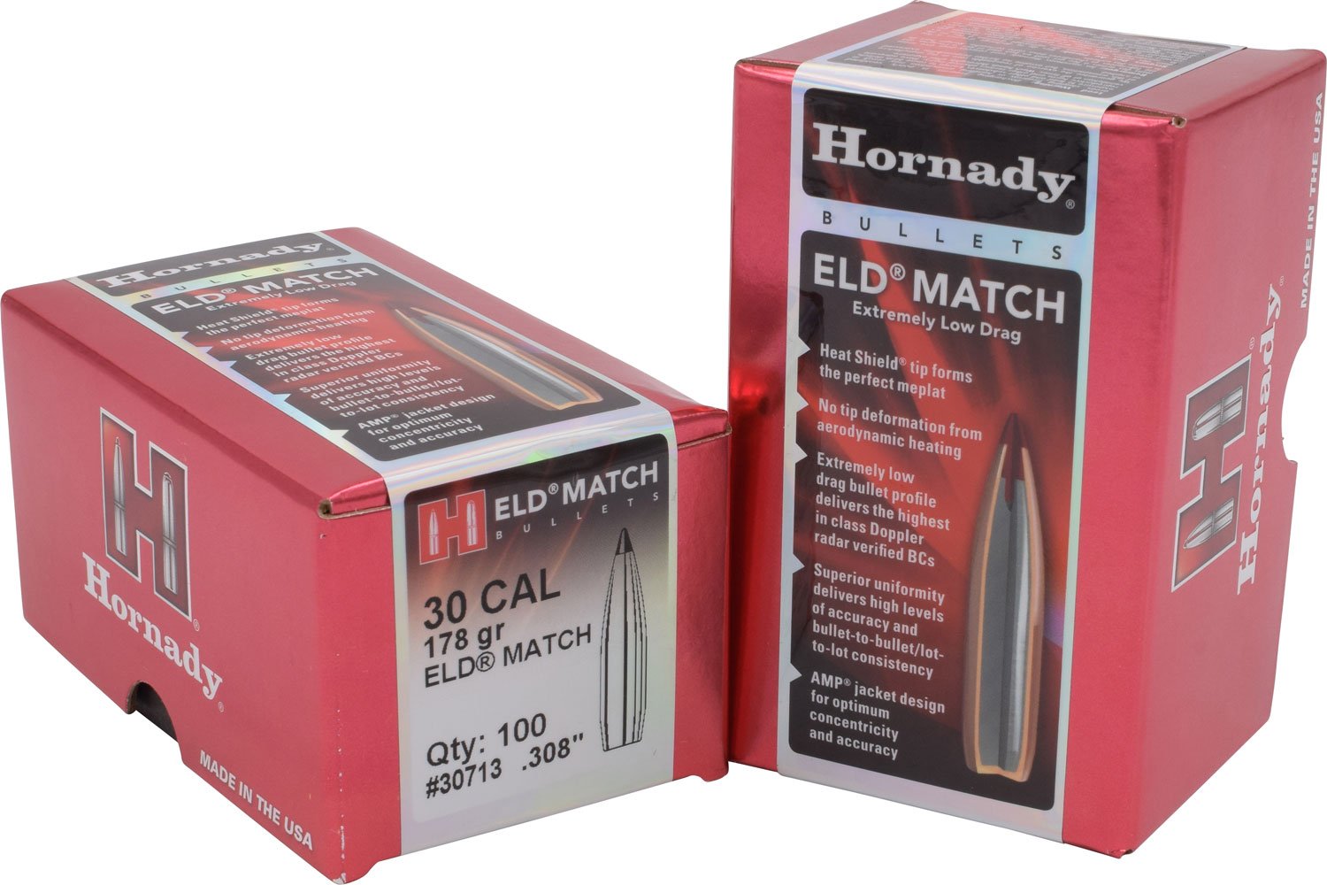 Hornady 30713 ELD Match 30 Cal .308 178 gr Extremely Low Drag Match 100 Per Box/ 15 Case Hornady 30713 ELD Match 30 Cal .308 178 gr Extremely Low Drag Match 100 Per Box/ 15 Case