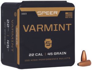 Speer 1023 Varmint  22Cal 45gr Jacketed Soft Point 100 Per Box/5 Case