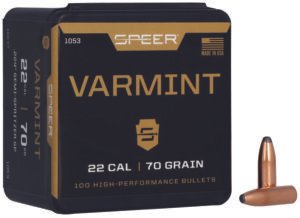 Speer 1053 Varmint  22Cal 70gr Jacketed Soft Point 100 Per Box/5 Case