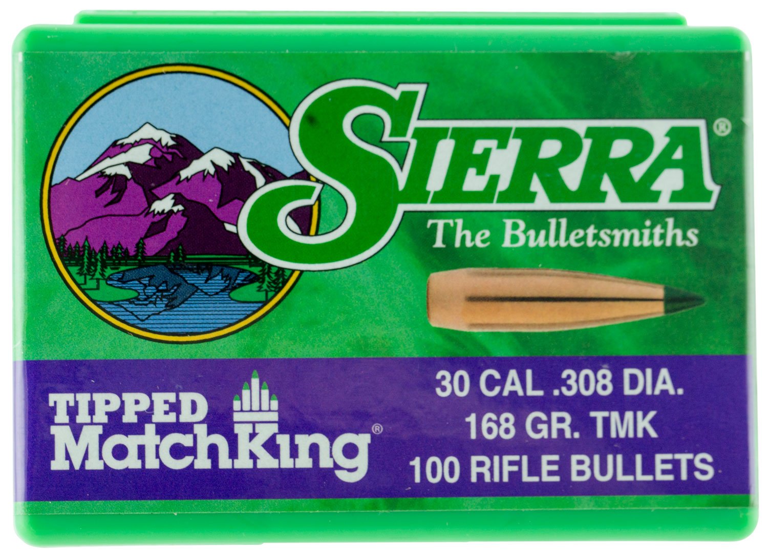 Sierra 7768 Tipped MatchKing 30Cal 168gr Tipped MatchKing 100/Box Sierra 7768 Tipped MatchKing 30Cal 168gr Tipped MatchKing 100/Box