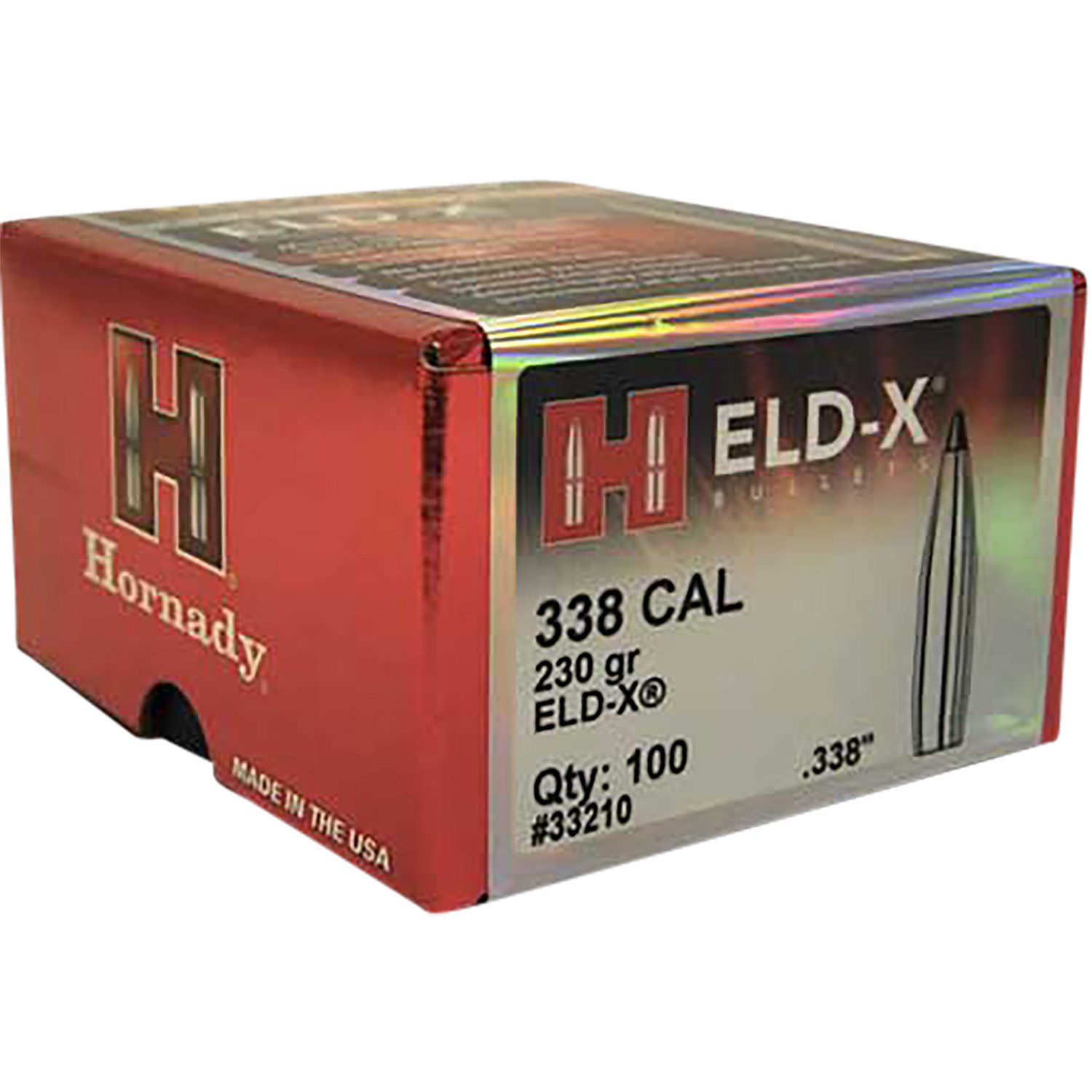 Hornady 33210 ELD-X 338 Cal .338 230 gr Extremely Low Drag eXpanding 100 Per Box/ 15 Case Hornady 33210 ELD-X 338 Cal .338 230 gr Extremely Low Drag eXpanding 100 Per Box/ 15 Case