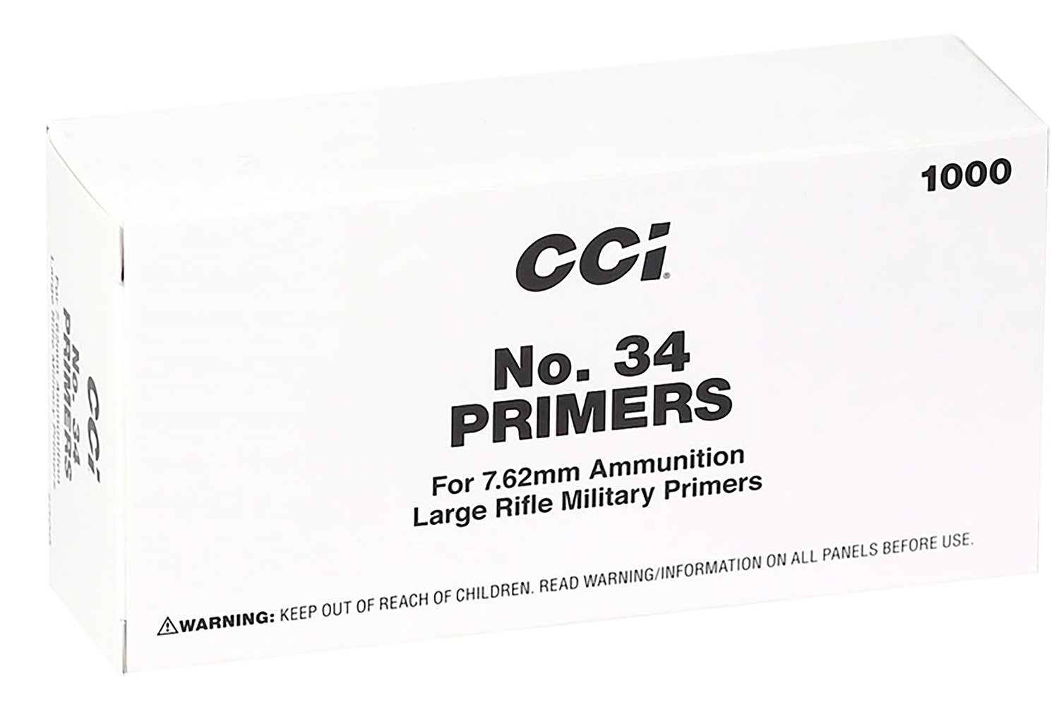CCI 2 Mil-Spec No. 34 7.62mm Rifle 1000/Box CCI 2 Mil-Spec No. 34 7.62mm Rifle 1000/Box