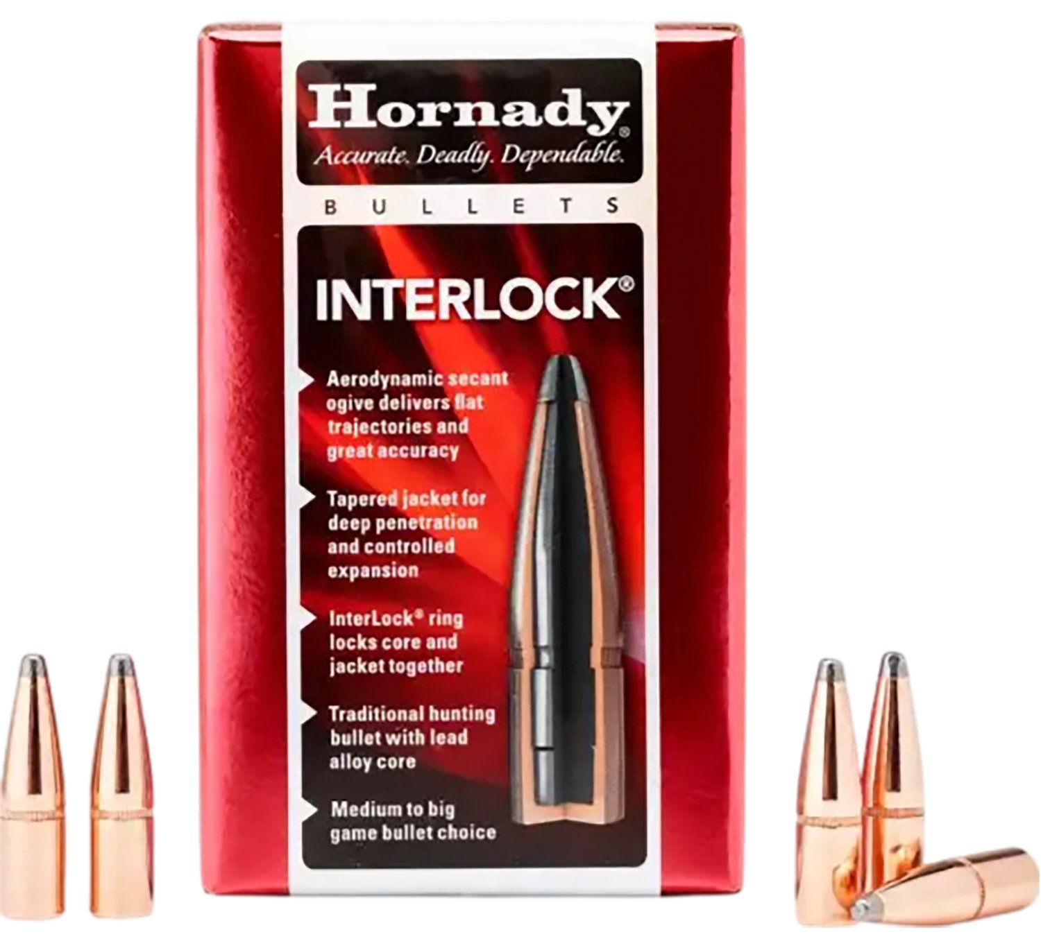 Hornady 3510 InterLock 35 Cal .358 200 gr Spire Point 100 Per Box/ 15 Case Hornady 3510 InterLock 35 Cal .358 200 gr Spire Point 100 Per Box/ 15 Case