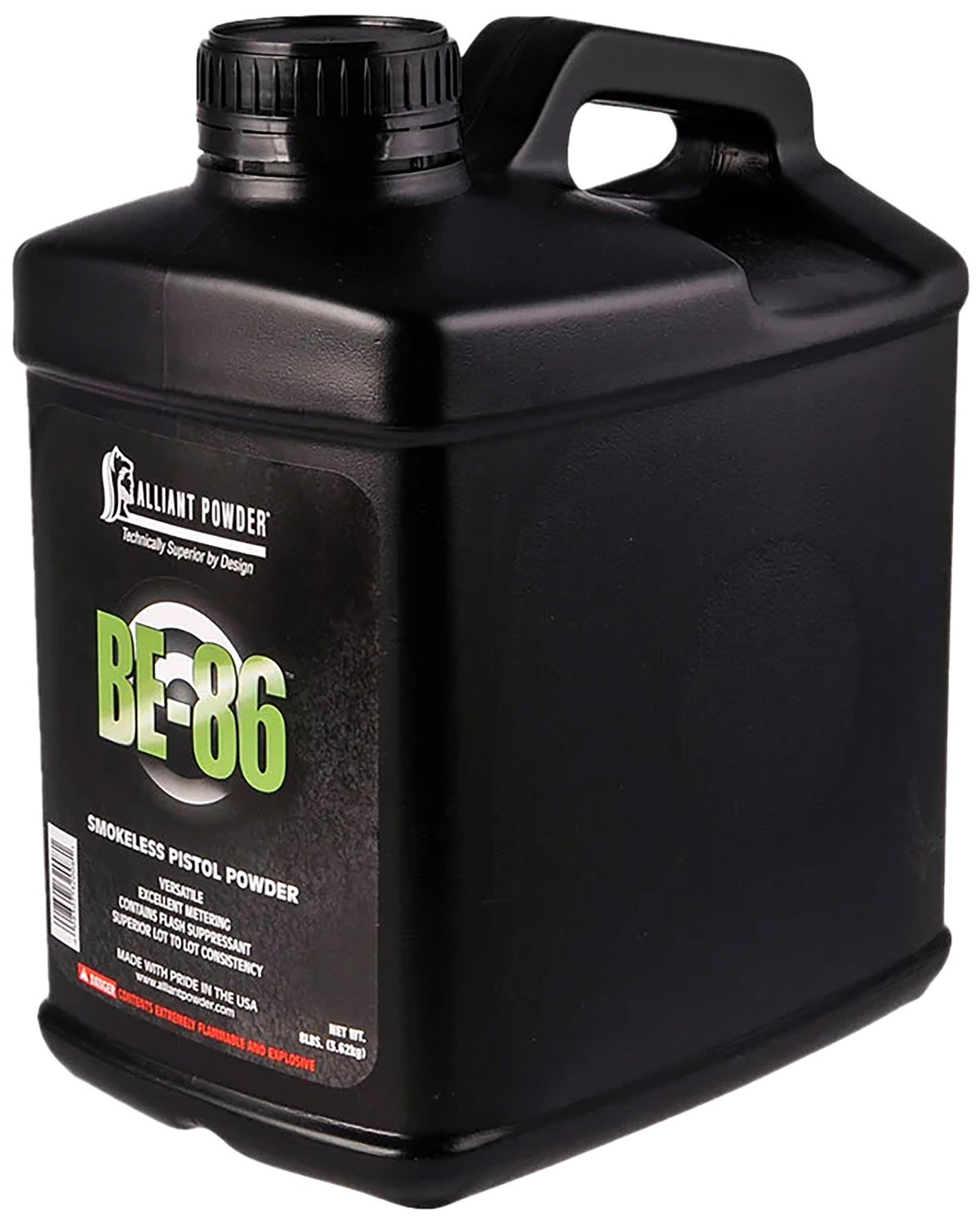 Alliant 150684 BE-86 Smokeless Pistol 8 lbs 1 Canister Alliant 150684 BE-86 Smokeless Pistol 8 lbs 1 Canister