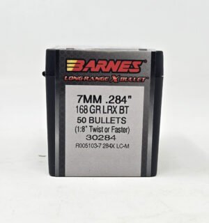 Barnes 7mm (.284 Dia) Reloading Bullets Copper LRX B30284 168 Grain Boat Tail Ballistic Tip 50 Pieces