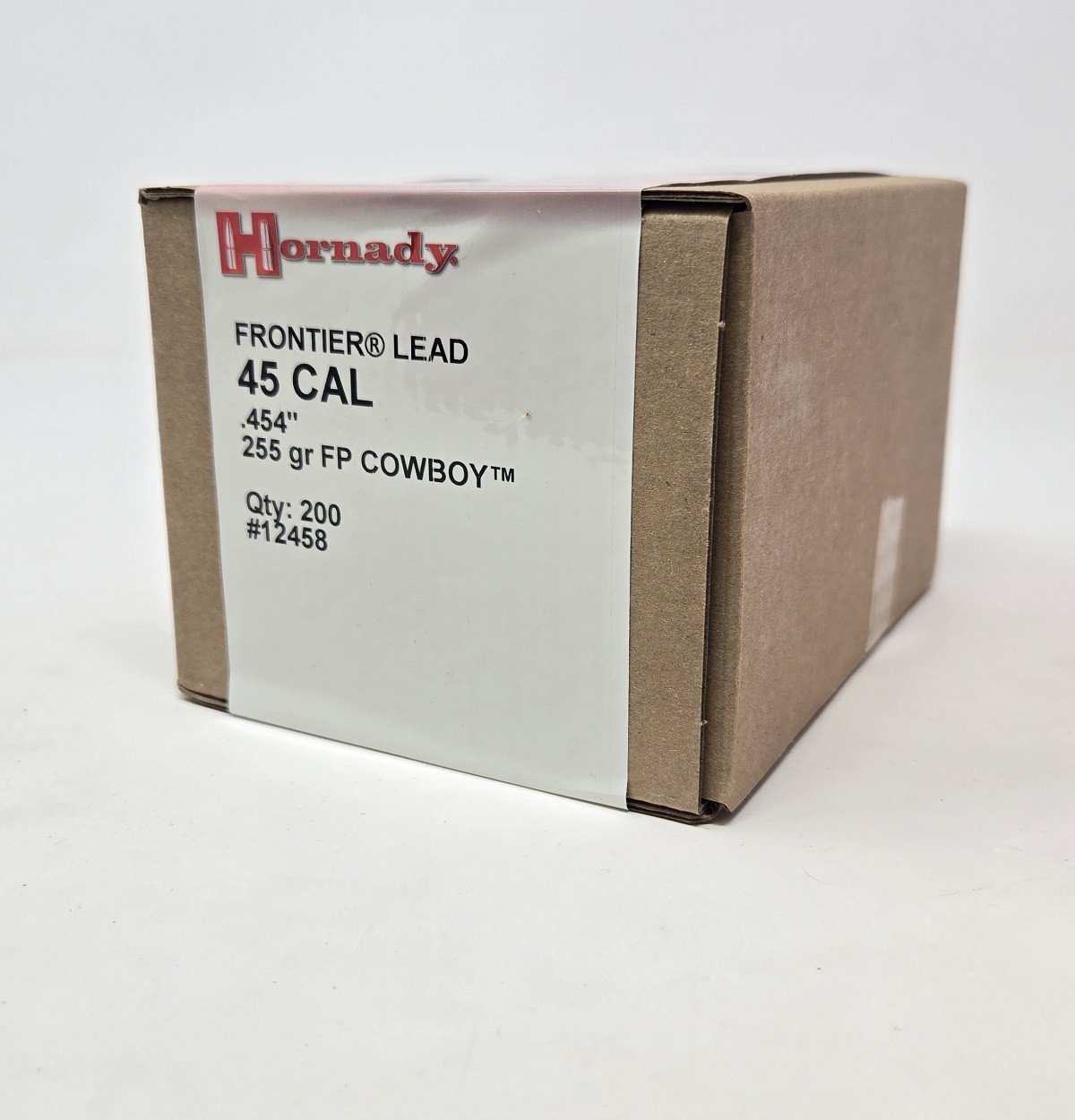 Hornady 45 Cal (.454 Dia) Reloading Bullets H12458 255 Grain Cowboy Flat Point 200 Pieces Hornady 45 Cal (.454 Dia) Reloading Bullets H12458 255 Grain Cowboy Flat Point 200 Pieces