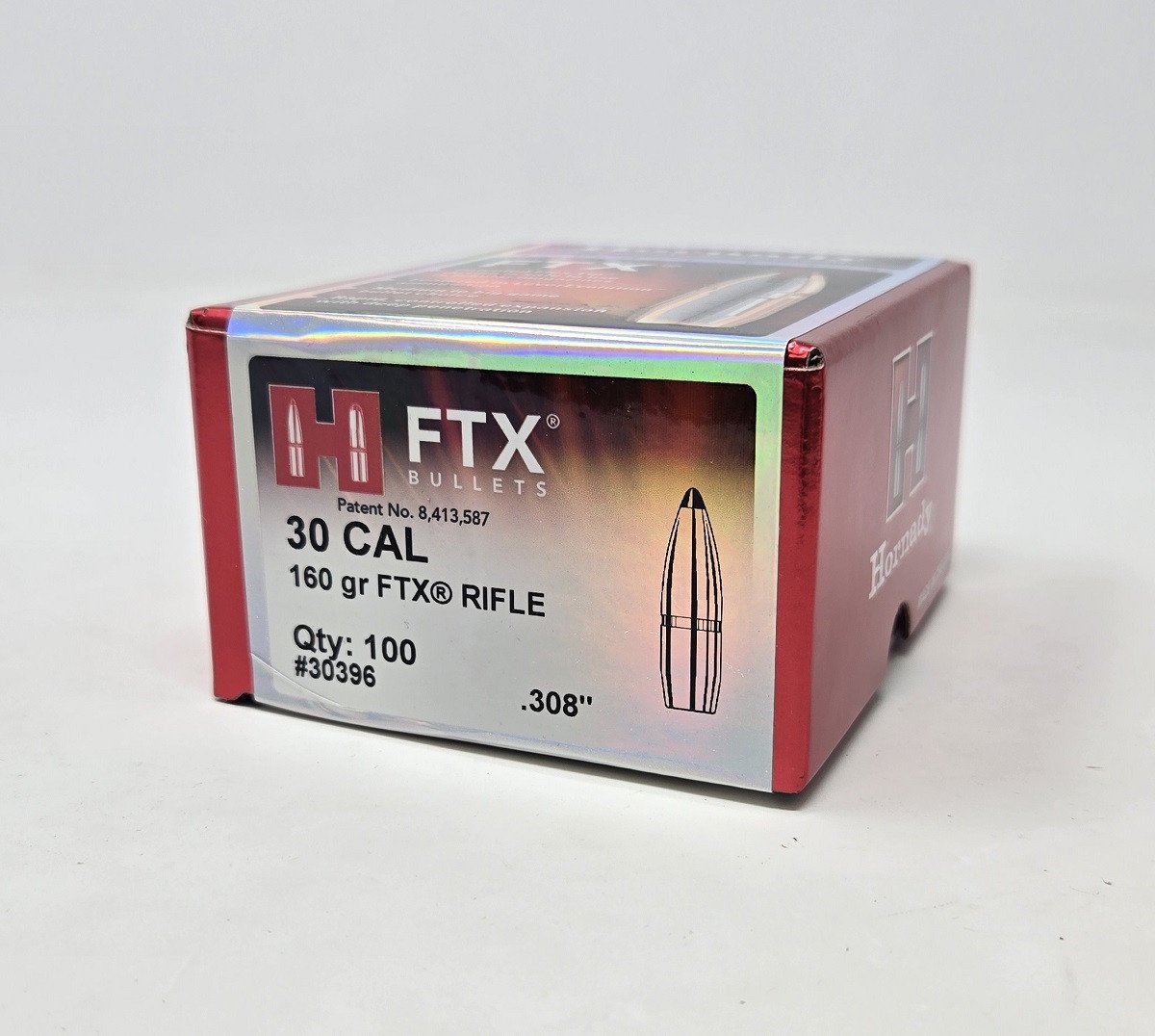 Hornady 30 Cal (.308 Dia) Reloading Bullets For 308 Marlin Express H30396 160 Grain FTX 100 Pieces Hornady 30 Cal (.308 Dia) Reloading Bullets For 308 Marlin Express H30396 160 Grain FTX 100 Pieces