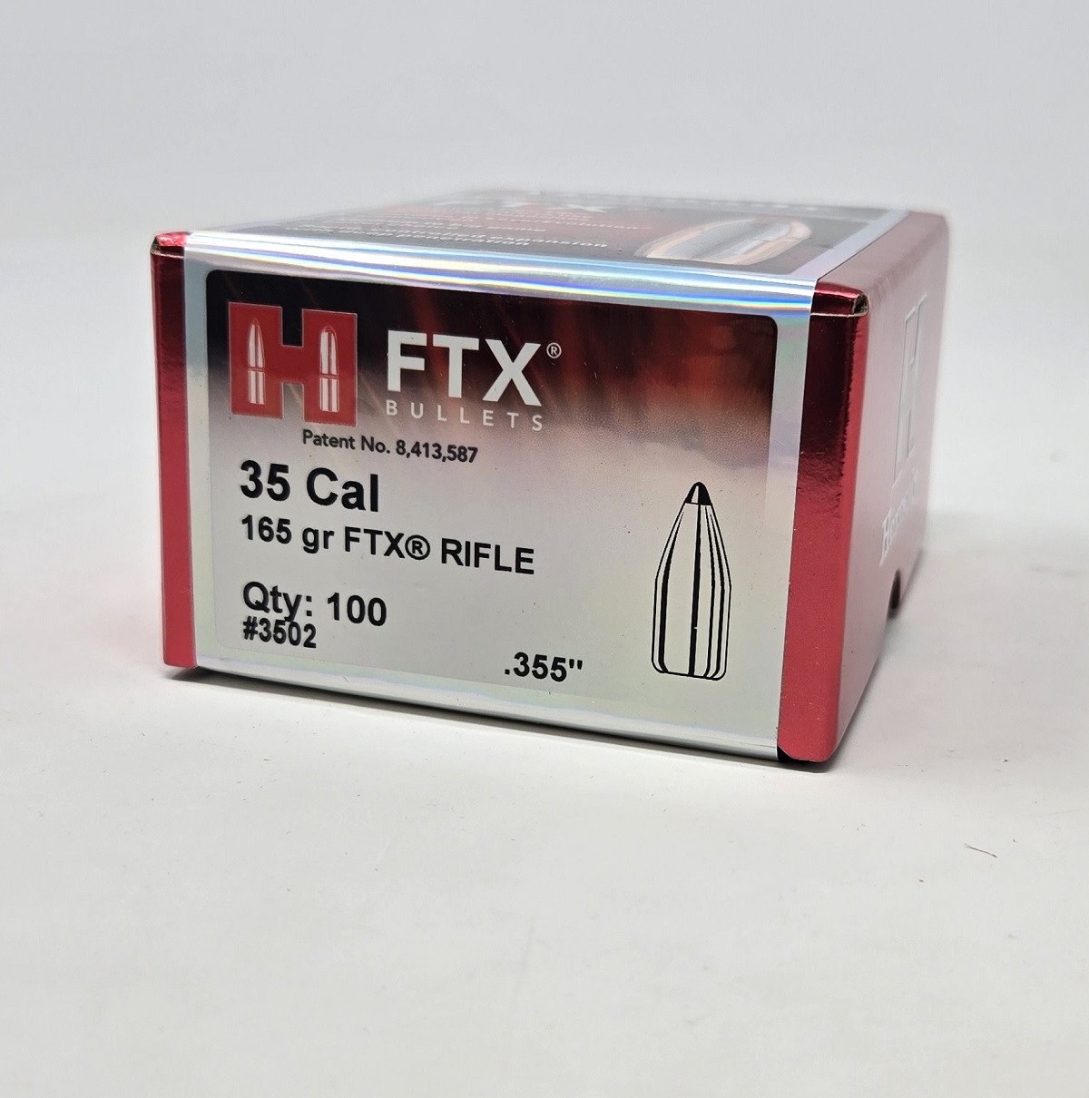 Hornady 35 Cal (.355 Dia) Reloading Bullets H3502 165 Grain FTX 100 Pieces Hornady 35 Cal (.355 Dia) Reloading Bullets H3502 165 Grain FTX 100 Pieces