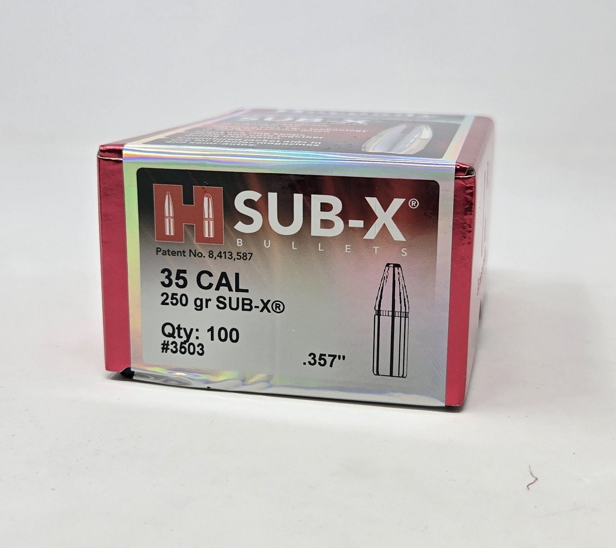 Hornady 35 Cal (.357 Dia) Reloading Bullets H3503 250 Grain Sub-X 100 Pieces Hornady 35 Cal (.357 Dia) Reloading Bullets H3503 250 Grain Sub-X 100 Pieces