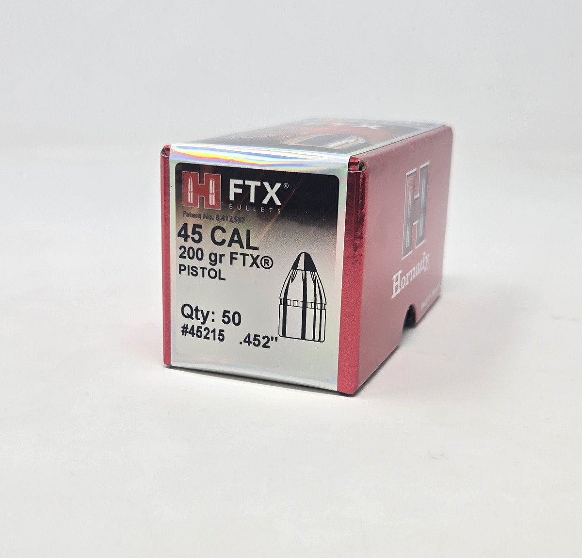 Hornady 45 Cal (.452 Dia) Reloading Bullets For 460 S&W H45215 200 Grain FTX 50 Pieces Hornady 45 Cal (.452 Dia) Reloading Bullets For 460 S&W H45215 200 Grain FTX 50 Pieces