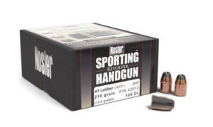 Nosler 41 Caliber Bullet 43012 210 Grain Jacketed Hollow Point Sporting Handgun Revolver 100 Count