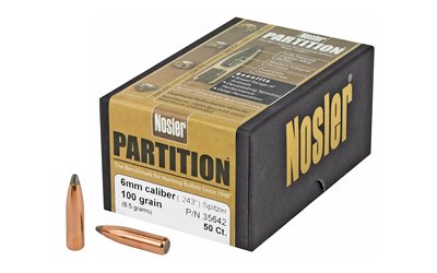 NOSLER 6MM 100GR SP PARTITION 50CT NOSLER 6MM 100GR SP PARTITION 50CT