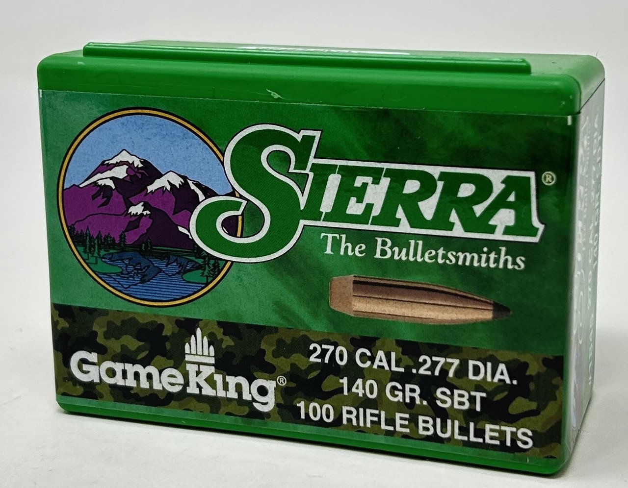 Sierra 270 Cal (.277 Dia) Reloading Bullets Gameking SRAA1845 140 Grain Boat Tail Spitzer Soft Point 100 Pieces Sierra 270 Cal (.277 Dia) Reloading Bullets Gameking SRAA1845 140 Grain Boat Tail Spitzer Soft Point 100 Pieces