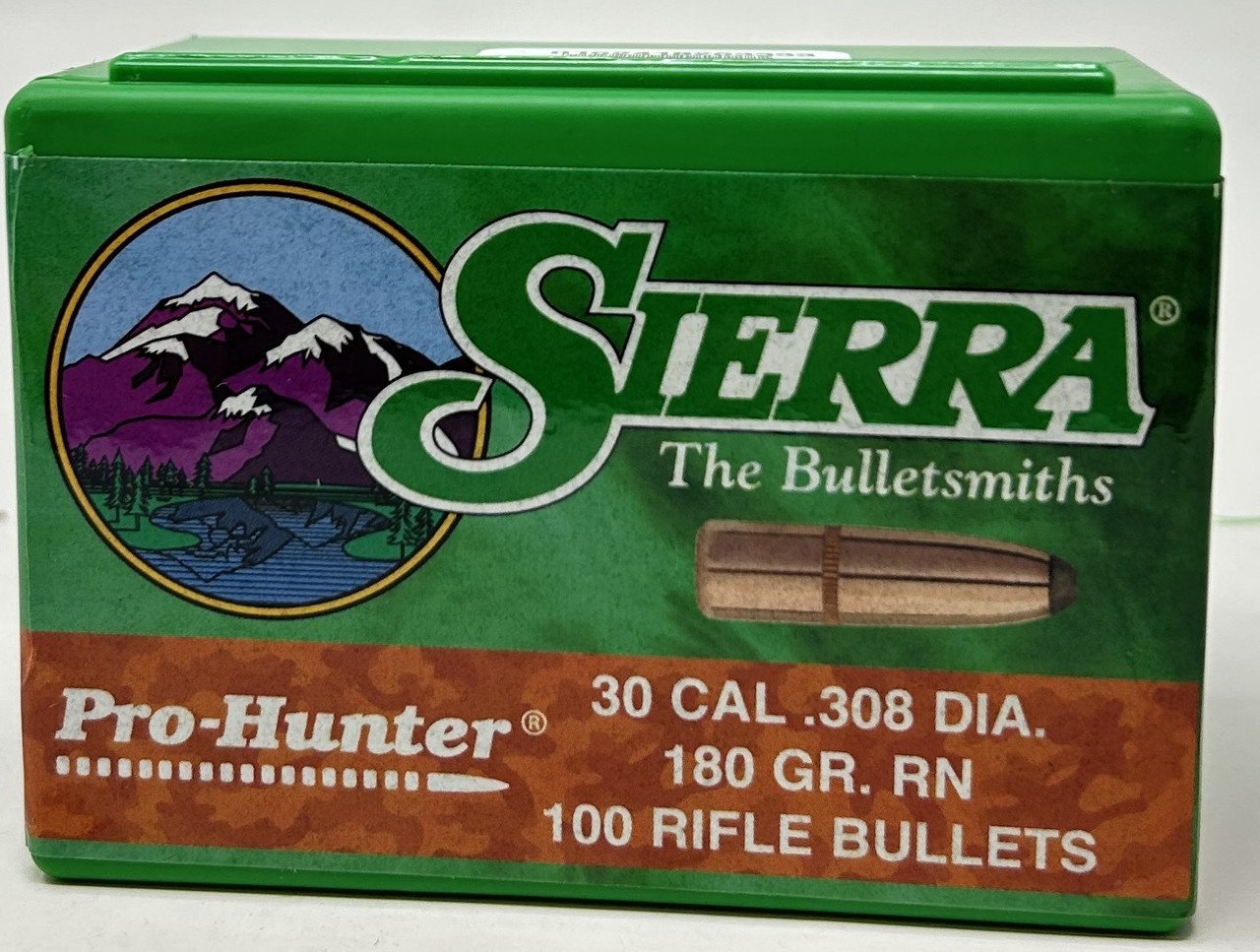 Sierra 30 Cal (.308 Dia) Reloading Bullets Pro Hunter SRAA2170 180 Grain Round Nose Soft Point 100 Pieces Sierra 30 Cal (.308 Dia) Reloading Bullets Pro Hunter SRAA2170 180 Grain Round Nose Soft Point 100 Pieces