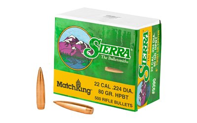 SIERRA MATCHKING .224 80GR 500CT SIERRA MATCHKING .224 80GR 500CT