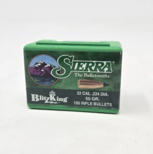 Sierra 22 Cal (.224 Dia) Reloading Bullets Blitzking SRAA1450 50 Grain Ballistic Tip 100 Pieces