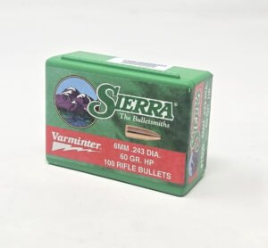 Sierra 6mm (.243 Dia) Reloading Bullets Varminter SRAA1500 60 Grain Hollow Point 100 Pieces