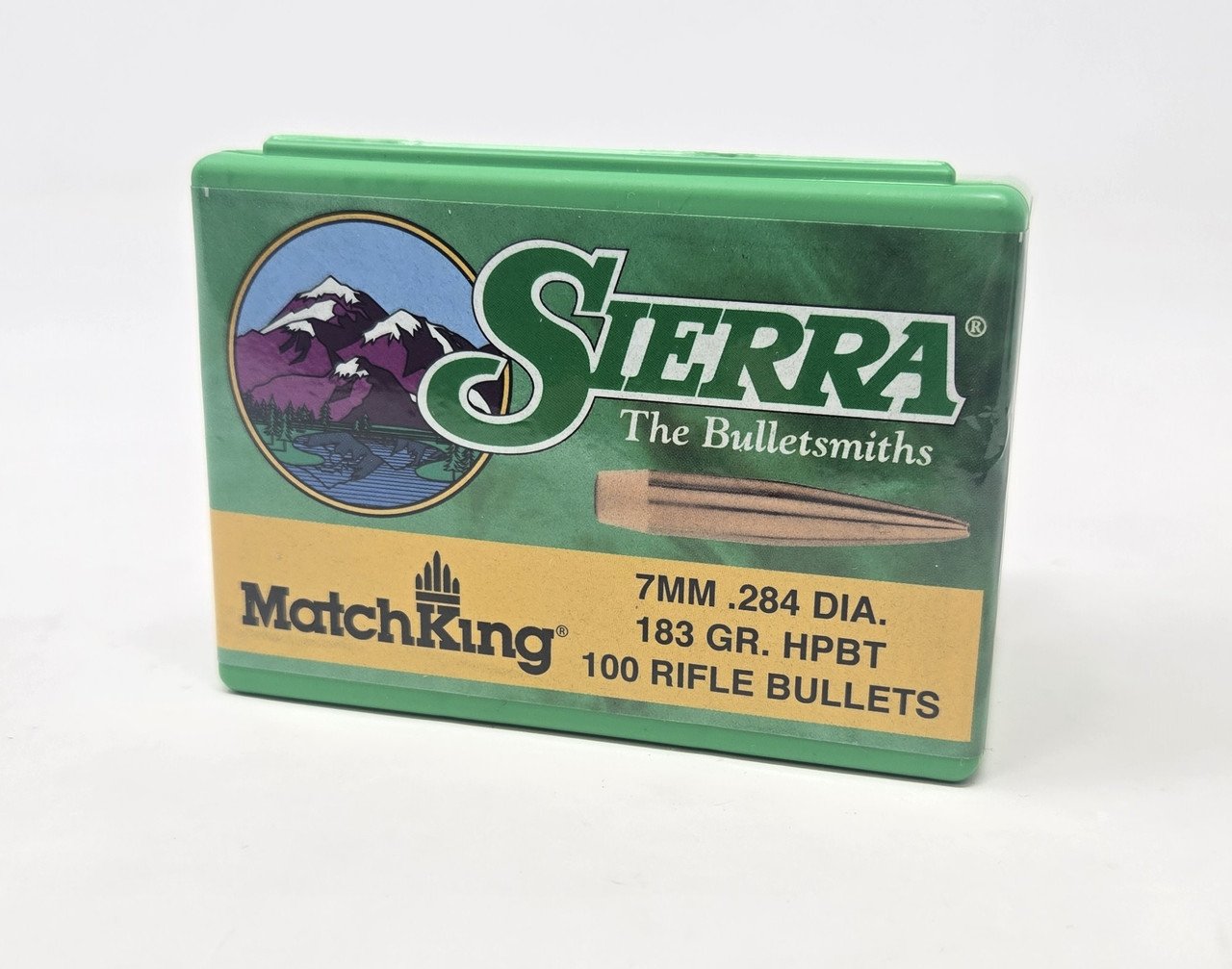 Sierra 7mm (.284 Dia) Reloading Bullets Matchking SRAA1983 183 Grain Hollow Point Boat Tail 100 Pieces Sierra 7mm (.284 Dia) Reloading Bullets Matchking SRAA1983 183 Grain Hollow Point Boat Tail 100 Pieces