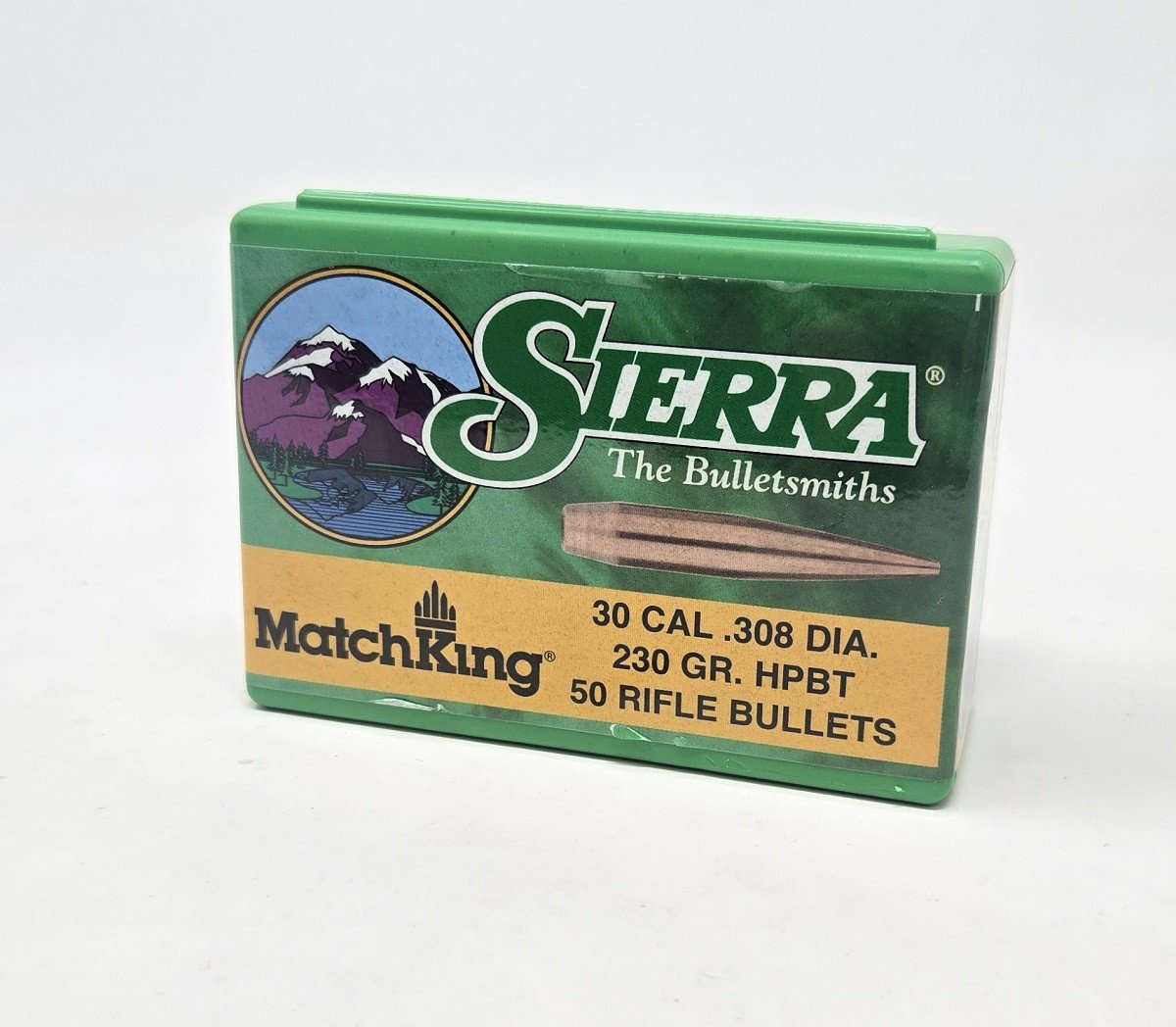Sierra 30 Cal (.308 Dia) Reloading Bullets Matchking SRAA2251 230 Grain Hollow Point Boat Tail 50 Pieces Sierra 30 Cal (.308 Dia) Reloading Bullets Matchking SRAA2251 230 Grain Hollow Point Boat Tail 50 Pieces