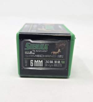 Sierra 6mm (.243 Dia) Reloading Bullets Tipped Gameking SRAA4100T 90 Grain Boat Tail Ballistic Tip 50 Pieces