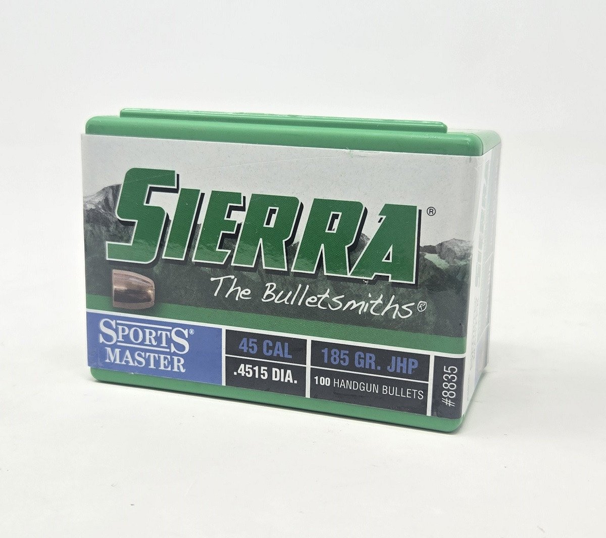 Sierra 45 Cal (.451 Dia) Reloading Bullets Sports Master SRAA8835 185 Grain Jacketed Hollow Point 100 Pieces Sierra 45 Cal (.451 Dia) Reloading Bullets Sports Master SRAA8835 185 Grain Jacketed Hollow Point 100 Pieces