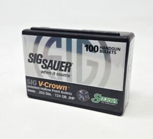 Sierra 9mm (.355 Dia) Reloading Bullets SRAA9924 124 Grain V-Crown Hollow Point 100 Pieces
