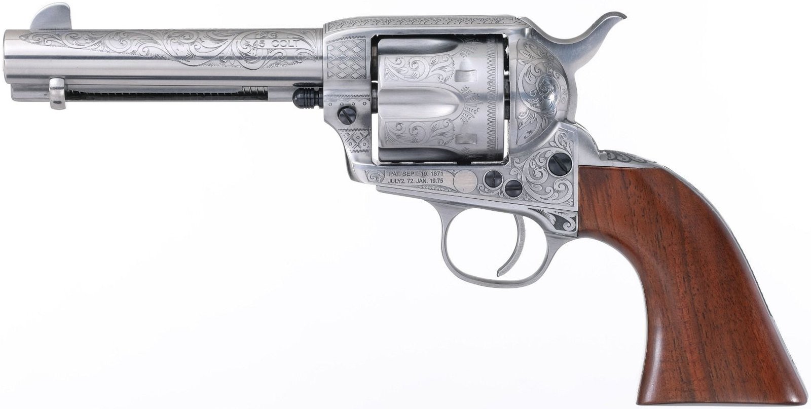 TF UBERTI 1873 CATTLEMAN 45LC 4.75 PHOTO ENGRV TF UBERTI 1873 CATTLEMAN 45LC 4.75 PHOTO ENGRV
