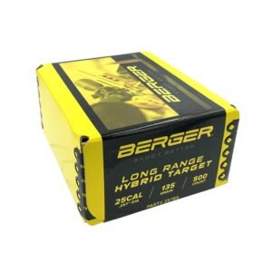 Berger Hybrid Target Bullets .25 cal 135gr HPBT 500/ct