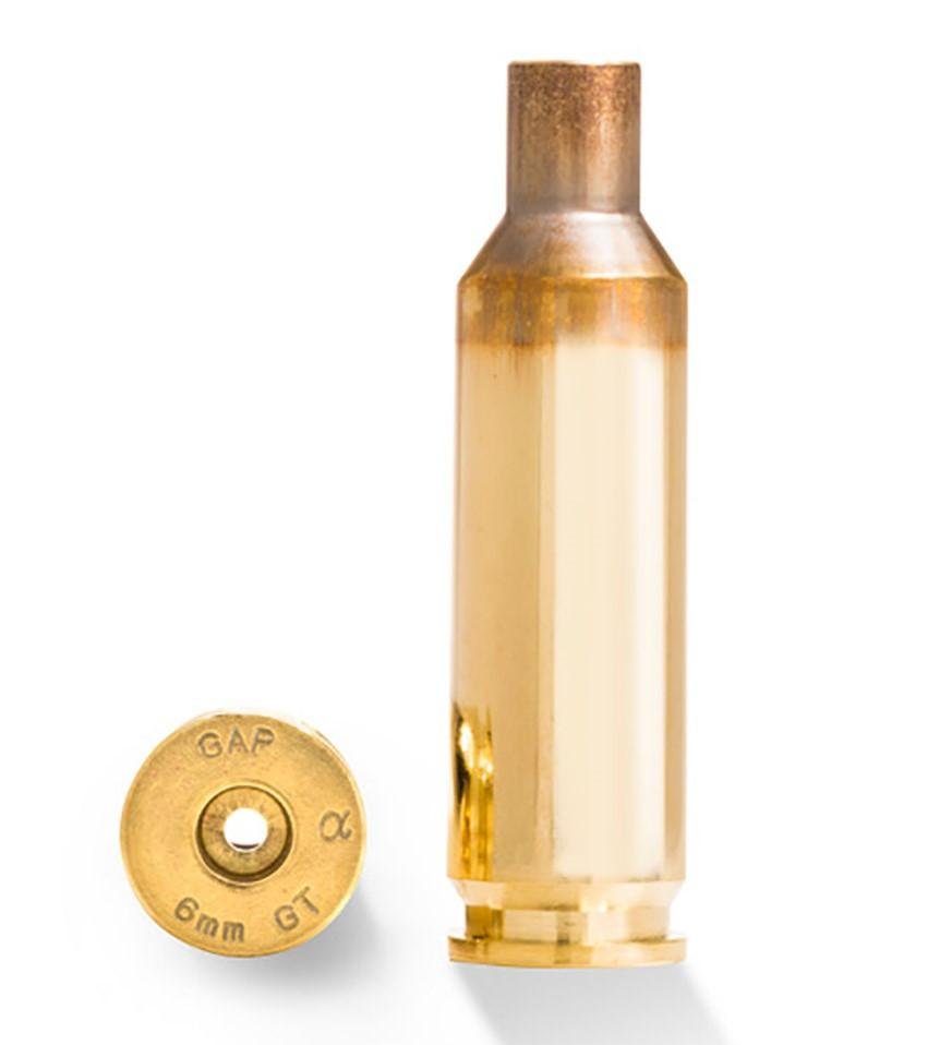 Alpha Munitions Ultra Premium Unprimed Brass Cartridge Cases 6mm GT Brass 100/ct Alpha Munitions Ultra Premium Unprimed Brass Cartridge Cases 6mm GT Brass 100/ct