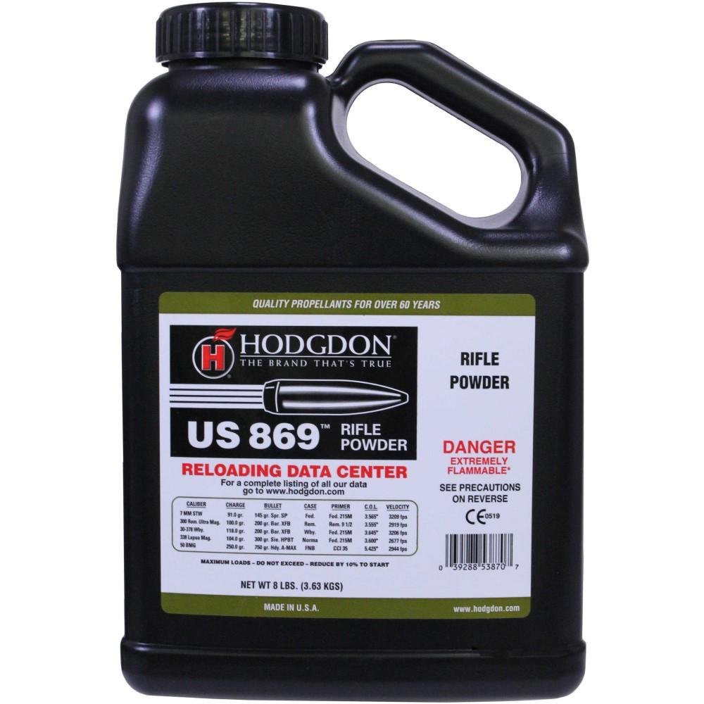 Hodgdon US 869 Spherical Rifle Powder 8 lbs Hodgdon US 869 Spherical Rifle Powder 8 lbs