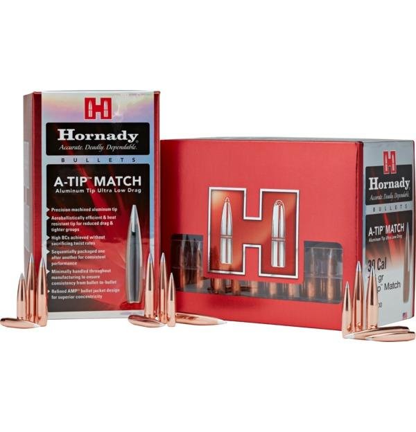 Hornady A-Tip Match Rifle Bullets SEQUENTIAL 6.5mm .264″ 135 gr 1-8.5″) 500/ct Hornady A-Tip Match Rifle Bullets SEQUENTIAL 6.5mm .264″ 135 gr 1-8.5″) 500/ct