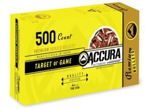 Accura Premium Powerbond Bullets 9mm .356″ 124 gr RN 500/ct