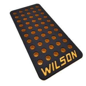 L.E. Wilson Reloading Tray .440″ 50 Hole Black/Yellow