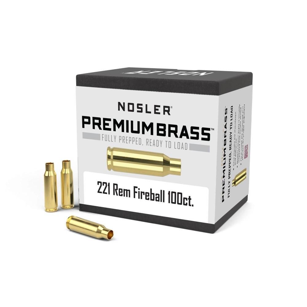 Nosler Unprimed Brass Rifle Cartridge Cases .221 Fireball 100/ct Nosler Unprimed Brass Rifle Cartridge Cases .221 Fireball 100/ct