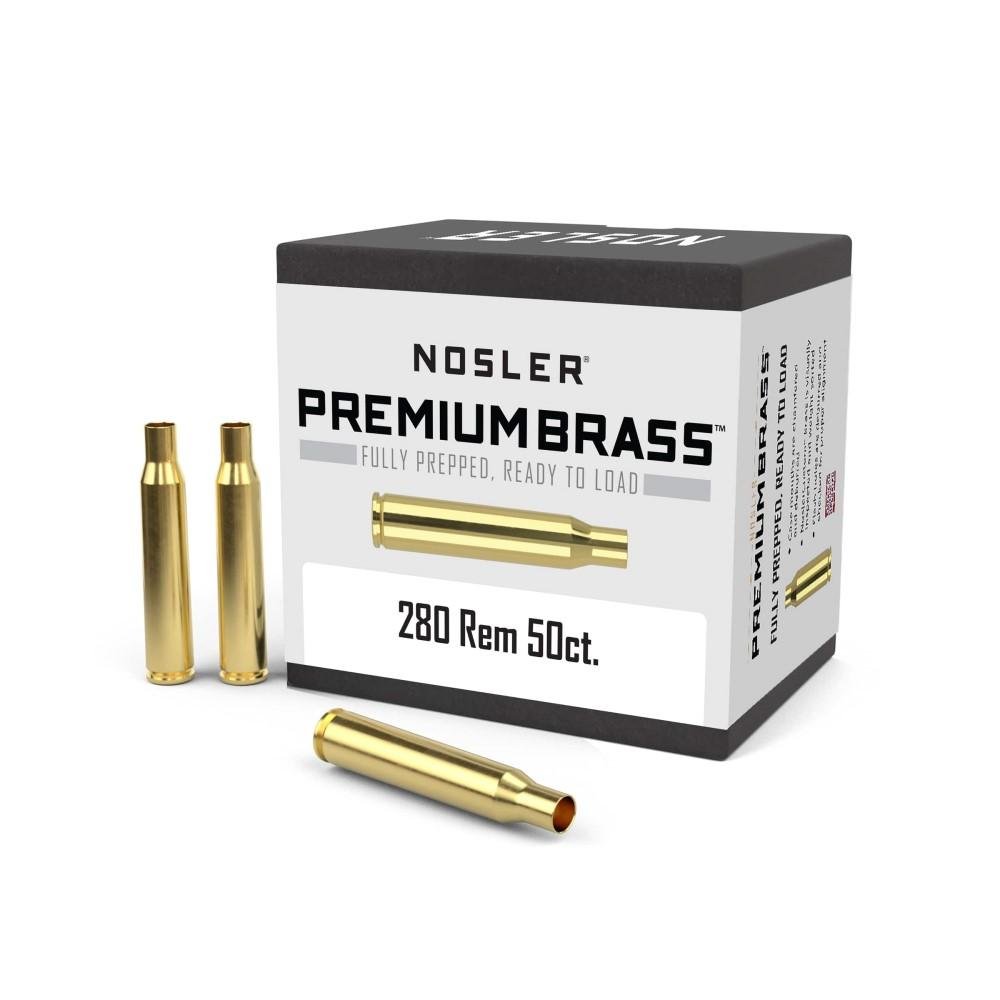 Nosler Unprimed Brass Rifle Cartridge Cases .280 Rem 50/ct Nosler Unprimed Brass Rifle Cartridge Cases .280 Rem 50/ct