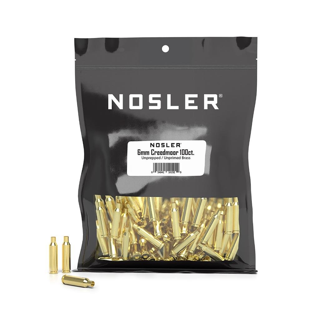Nosler Unprimed Unprepped Brass Rifle Cartridge Cases 6mm Creedmoor 100/ct (BULK) Nosler Unprimed Unprepped Brass Rifle Cartridge Cases 6mm Creedmoor 100/ct (BULK)