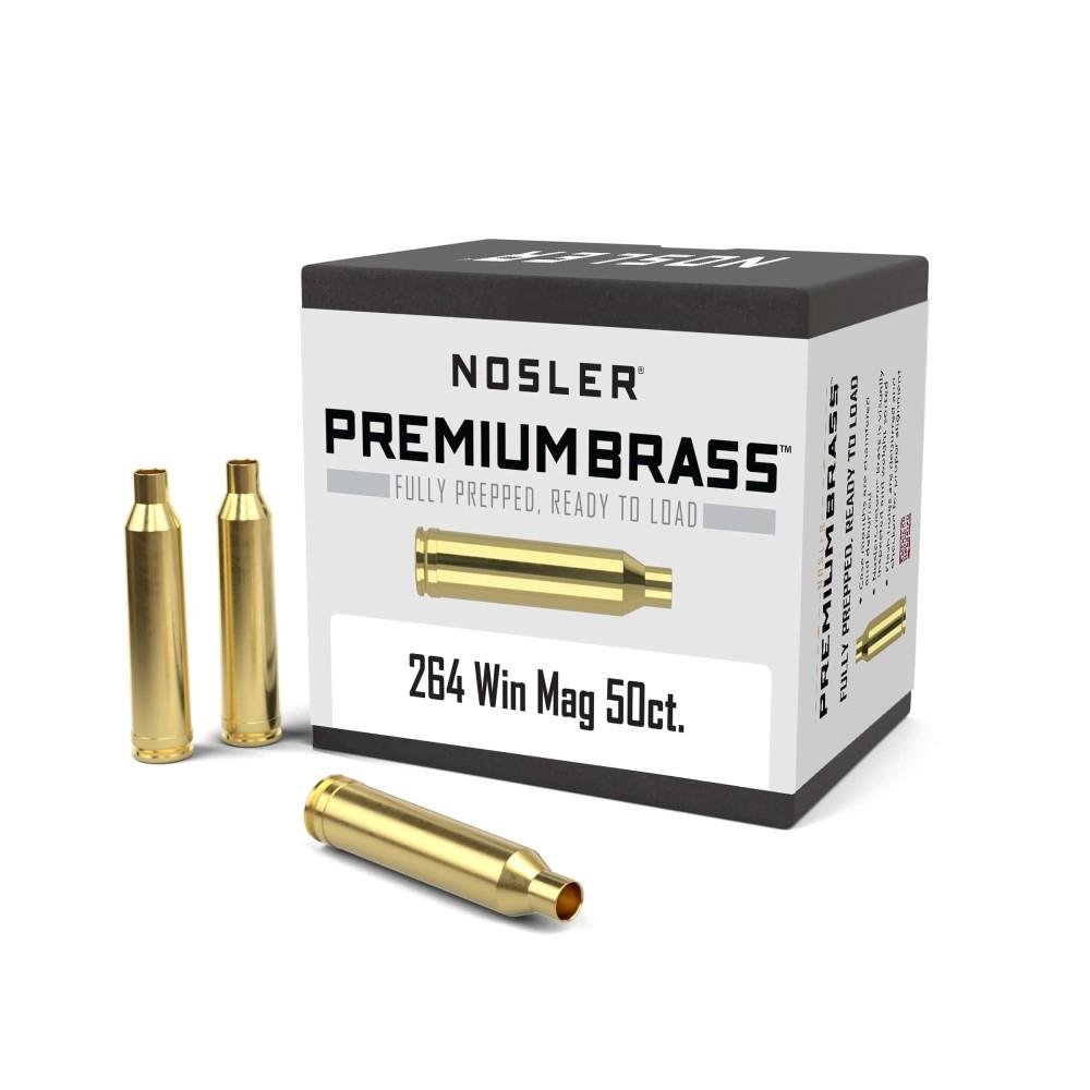 Nosler Unprimed Brass Rifle Cartridge Cases .264 Win Mag 50/ct Nosler Unprimed Brass Rifle Cartridge Cases .264 Win Mag 50/ct