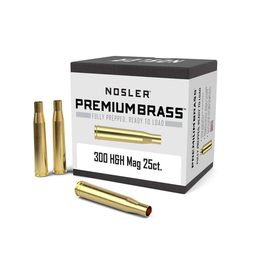 Nosler Unprimed Brass Rifle Cartridge Cases .300 H&H 25/ct Nosler Unprimed Brass Rifle Cartridge Cases .300 H&H 25/ct