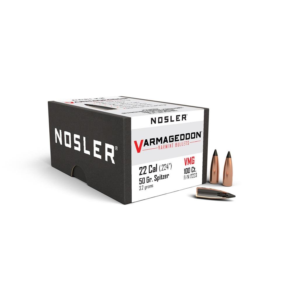 Nosler VarMageddon Rifle Bullets .22 Cal .224″ 50 gr FB-TIPPED 100/ct Nosler VarMageddon Rifle Bullets .22 Cal .224″ 50 gr FB-TIPPED 100/ct