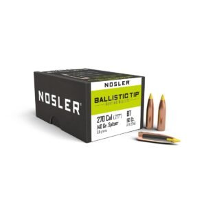 Nosler Ballistic Tip Hunting Rifle Bullets .270 cal .277″ 140 gr SBT-BTIP 50/ct