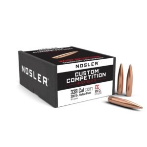 Nosler Custom Competition Rifle Bullets .338 cal .338″ 300 gr HPBT 100/ct