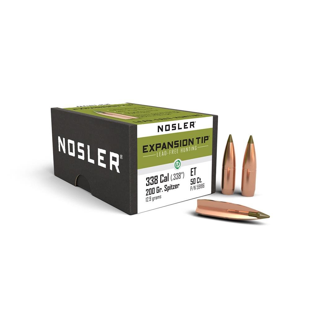 Nosler E-Tip Lead-Free Hunting Rifle Bullets .338 cal .338″ 200 gr SPTZ E-TIP 50/ct Nosler E-Tip Lead-Free Hunting Rifle Bullets .338 cal .338″ 200 gr SPTZ E-TIP 50/ct