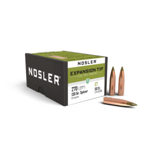 Nosler E-Tip Lead-Free Hunting Rifle Bullets .270 cal .277″ 130 gr SPTZ E-TIP 50/ct