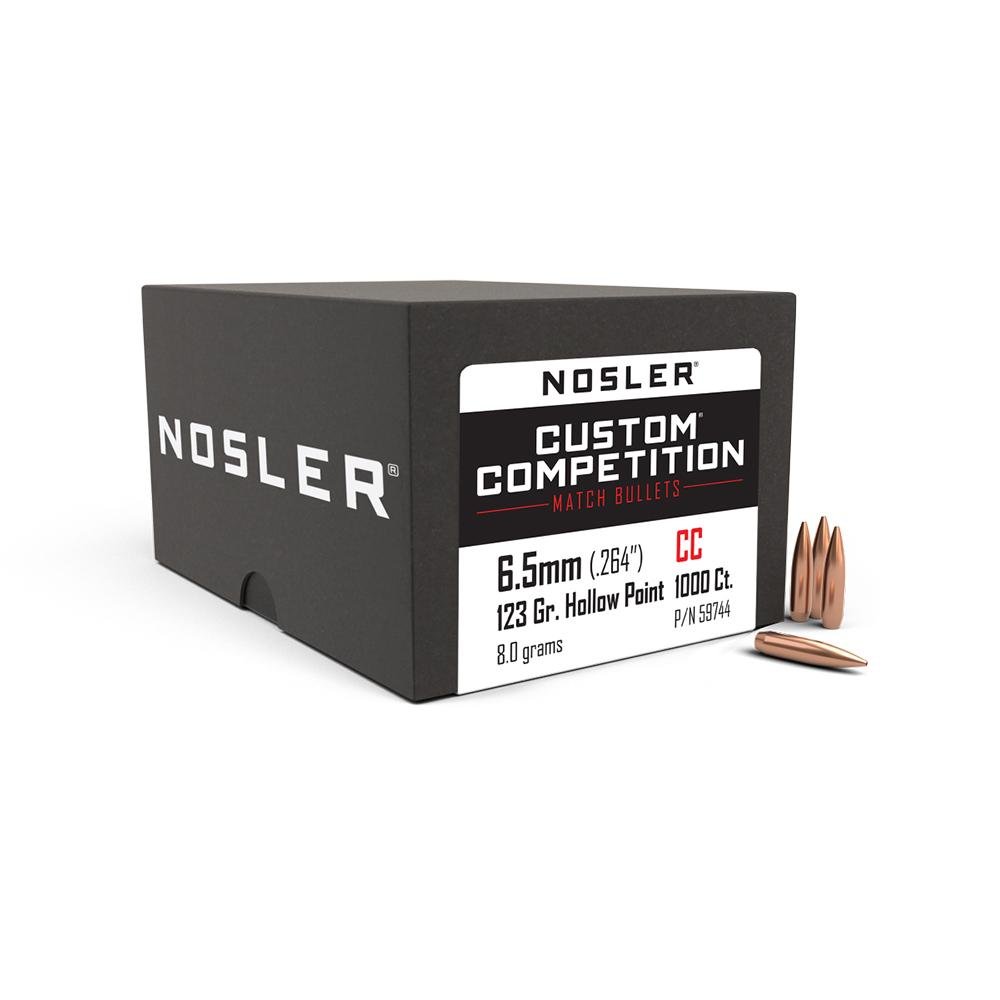 Nosler Custom Competition Rifle Bullets 6.5mm .264 123 gr HPBT 1000/ct Nosler Custom Competition Rifle Bullets 6.5mm .264 123 gr HPBT 1000/ct